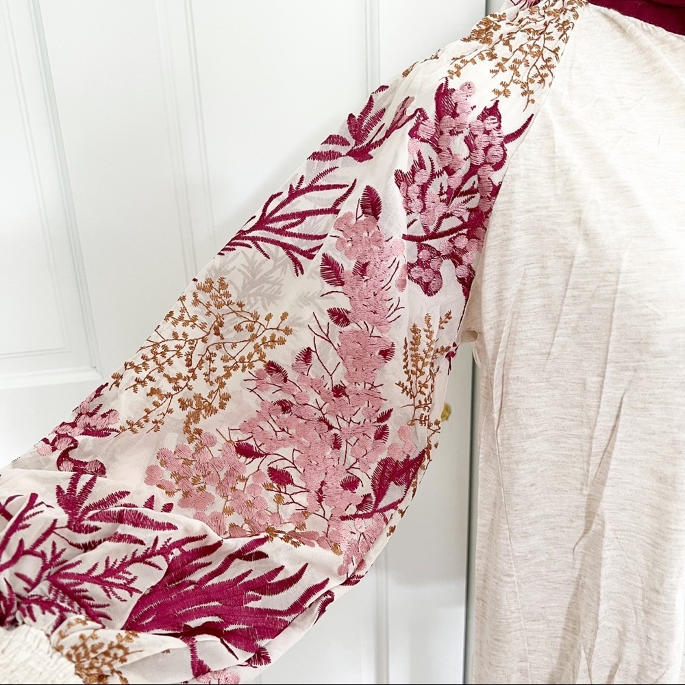 Anthropologie NWT TINY Embroidered Floral Tunic Blouse - Picture 5 of 9